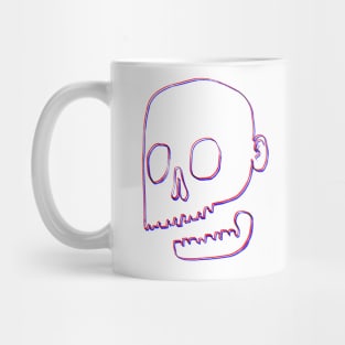 Hand-drawn 3D skull design Mug